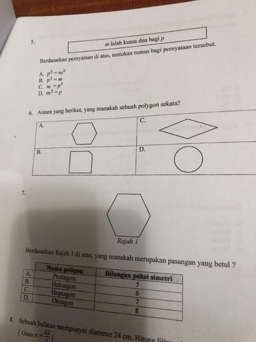 Simetri pentagon paksi bilangan Geometri dan