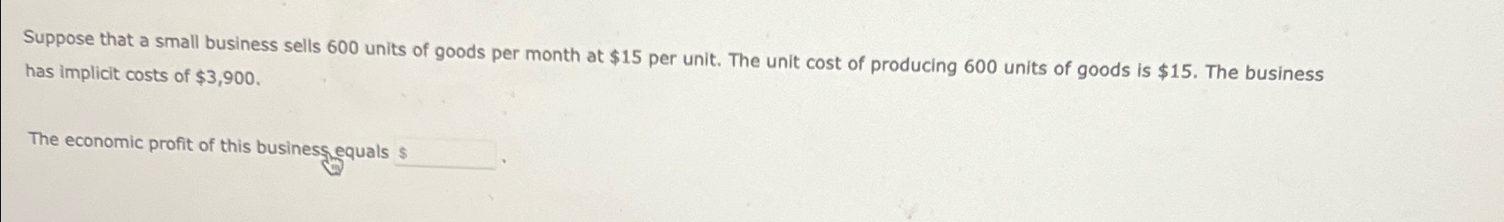 Solved Suppose that a small business sells 600 ﻿units of | Chegg.com