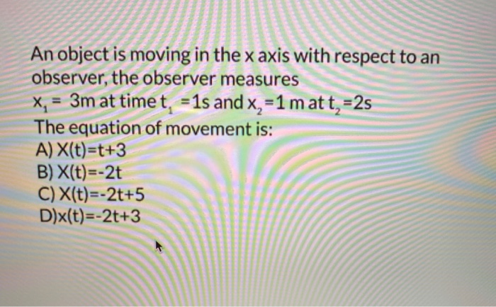 Solved Problem 1. 25 Points An Object Is Moving In The X | Chegg.com