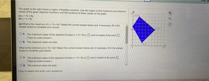 Solved 10 @ The graph to the right shows a region of | Chegg.com