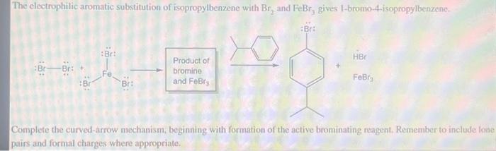 Solved The Electrophilic Aromatic Substitution Of | Chegg.com