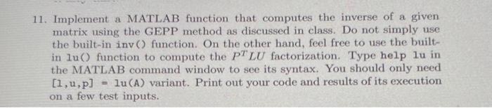 Solved 1. Implement a MATLAB function that computes the | Chegg.com