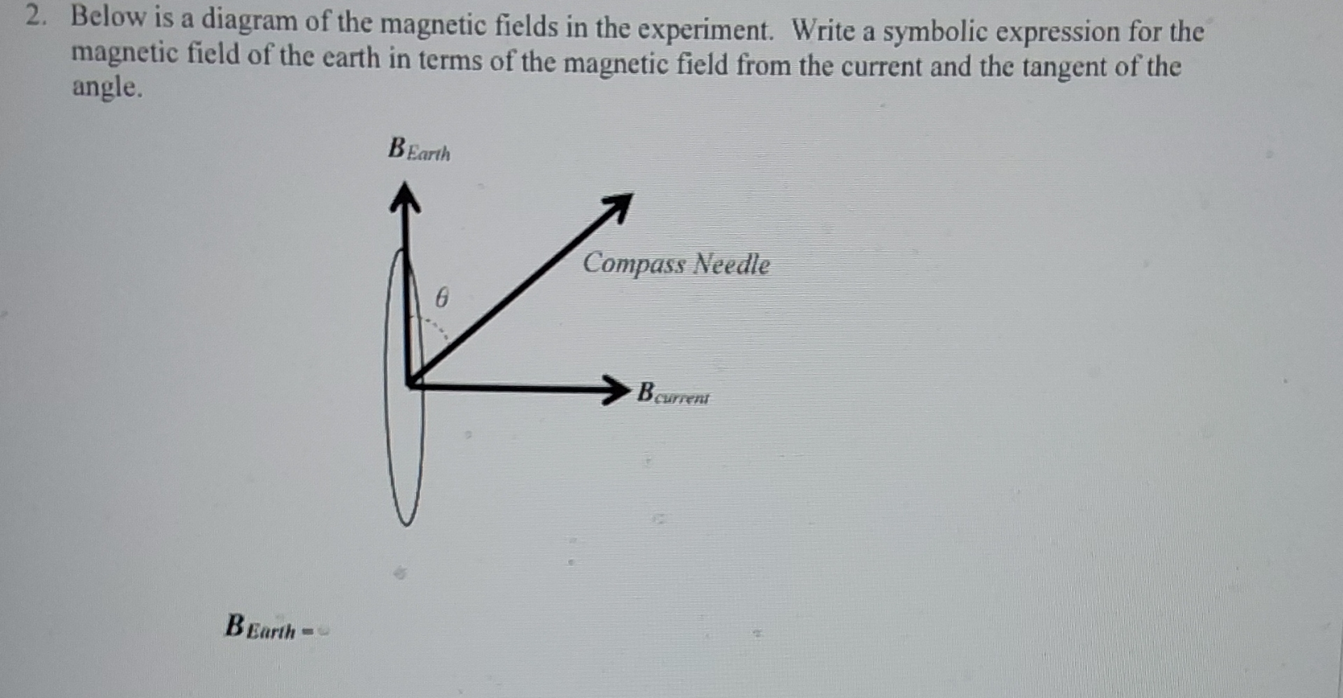 Solved 2. ﻿Below is a diagram of the magnetic fields in the | Chegg.com