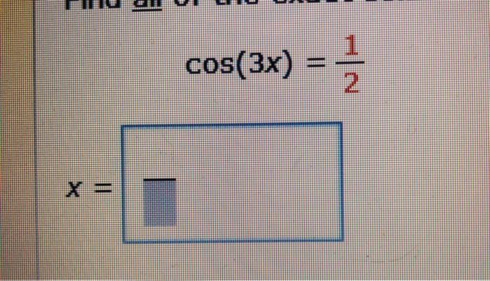 Solved cos(3x) | Chegg.com