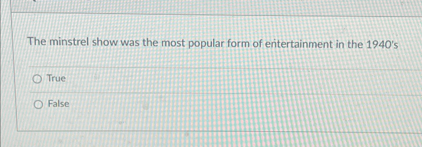 solved-the-minstrel-show-was-the-most-popular-form-of-chegg
