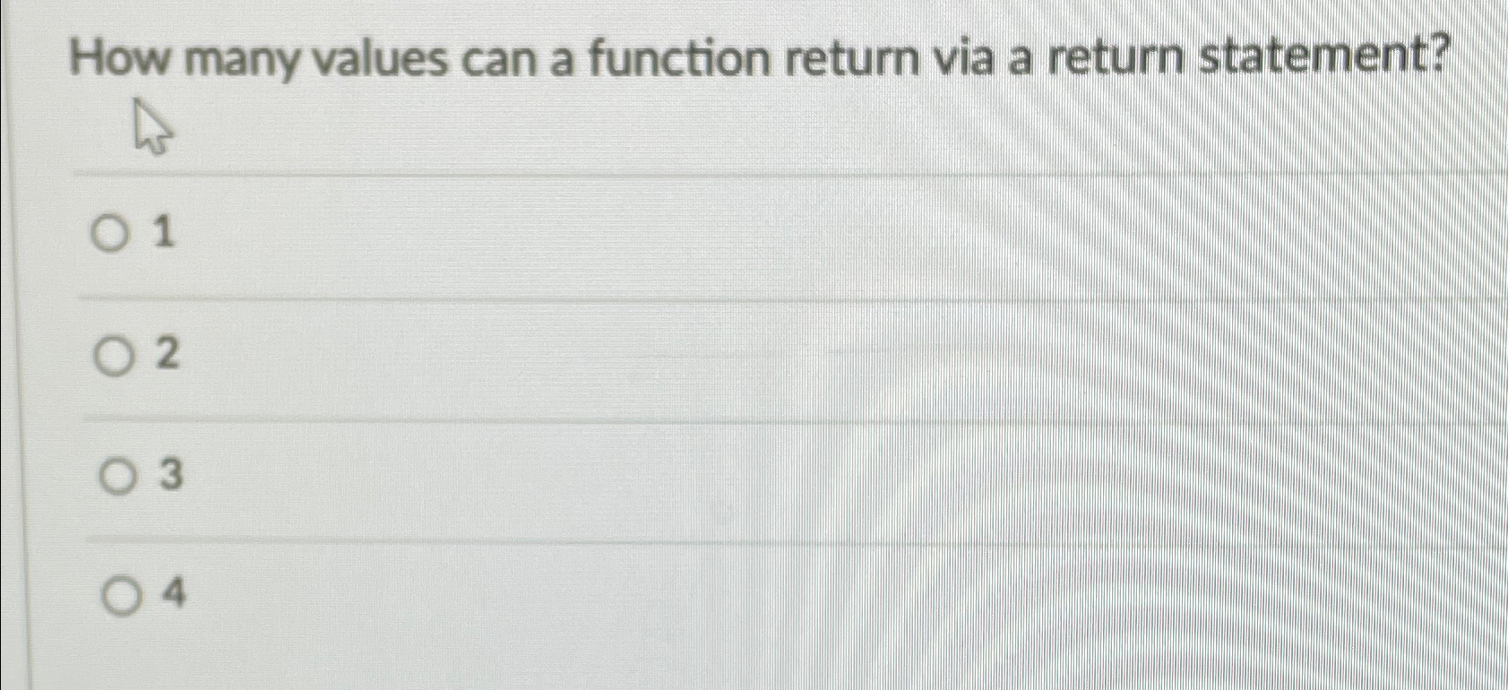 Solved How many values can a function return via a return