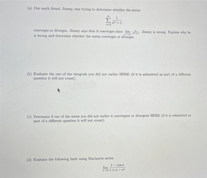 Solved (a) Our math friend, Jimmy, was trying to determine | Chegg.com