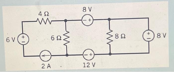 Solved find the current through the 8 ohm resistorselect | Chegg.com