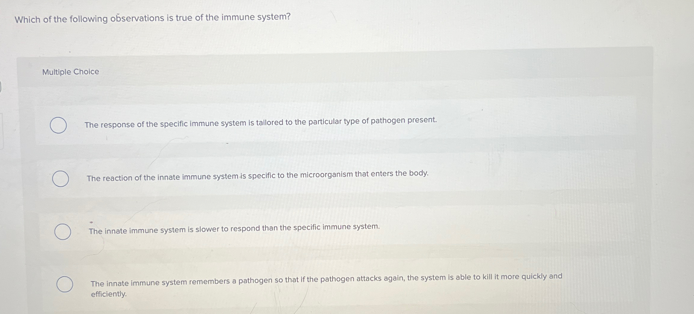 Solved Which of the following observations is true of the | Chegg.com