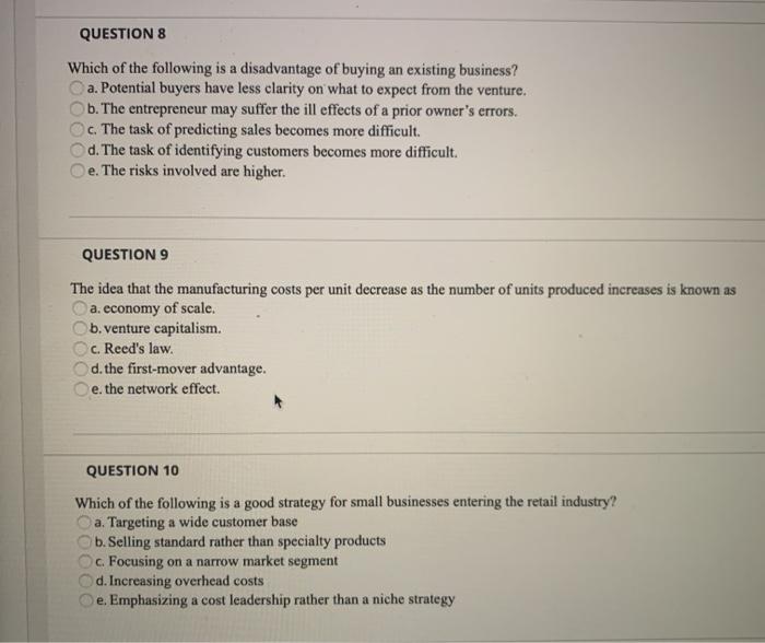 solved-question-8-which-of-the-following-is-a-disadvantage-chegg