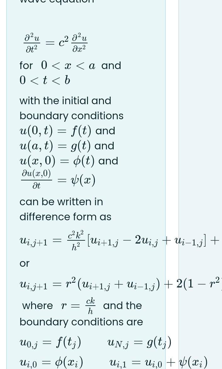 The Motion Of A Vibrating String Is Governed By Th Chegg Com