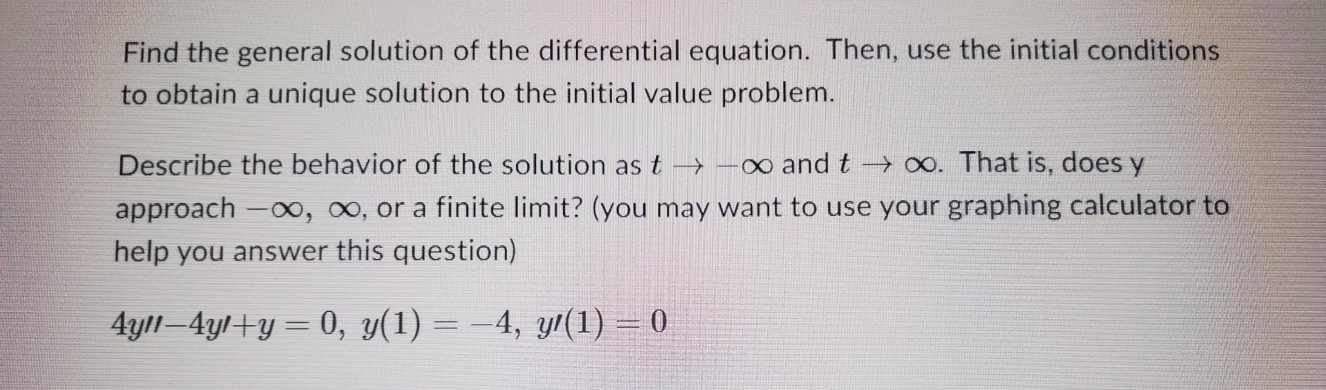 Solved Find the general solution of the differential | Chegg.com