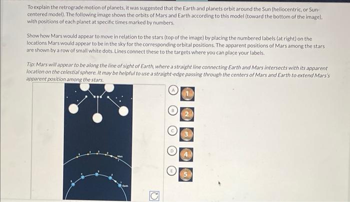 To explain the retrograde motion of planets, it was suggested that the Earth and planets orbit around the Sun (heliocentric, 