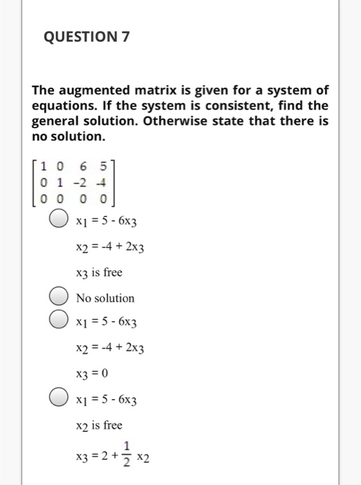 Solved QUESTION 8 Write the system as a vector equation or | Chegg.com