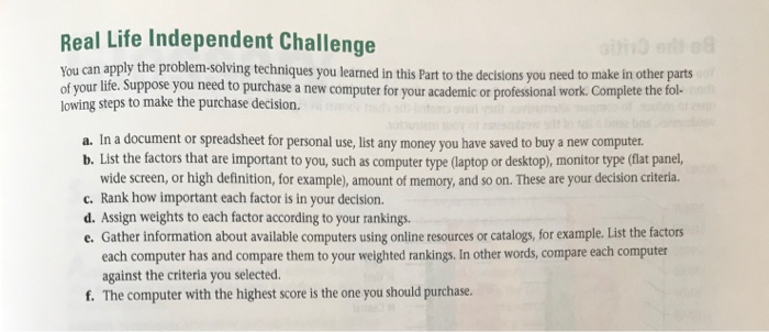 Solved Real Life Independent Challenge You Can Apply The Chegg Solved Real Life Independent Challenge You Can Apply The Chegg