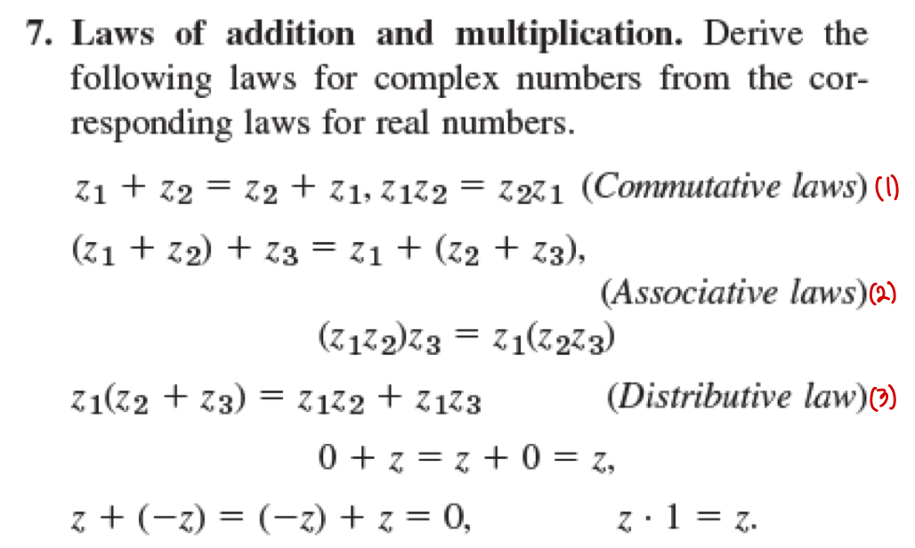 Laws of addition and multiplication. Derive | Chegg.com