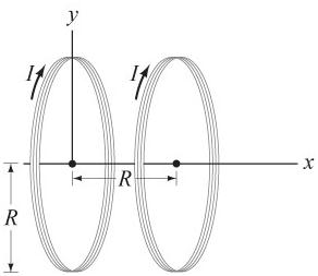 Solved Helmholtz Coils Are Two Identical Circular Coils | Chegg.com