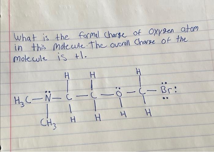 the overall charge of the oxygen atom is because