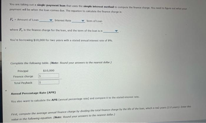 solved-you-are-taking-out-a-single-payment-loan-that-uses-chegg