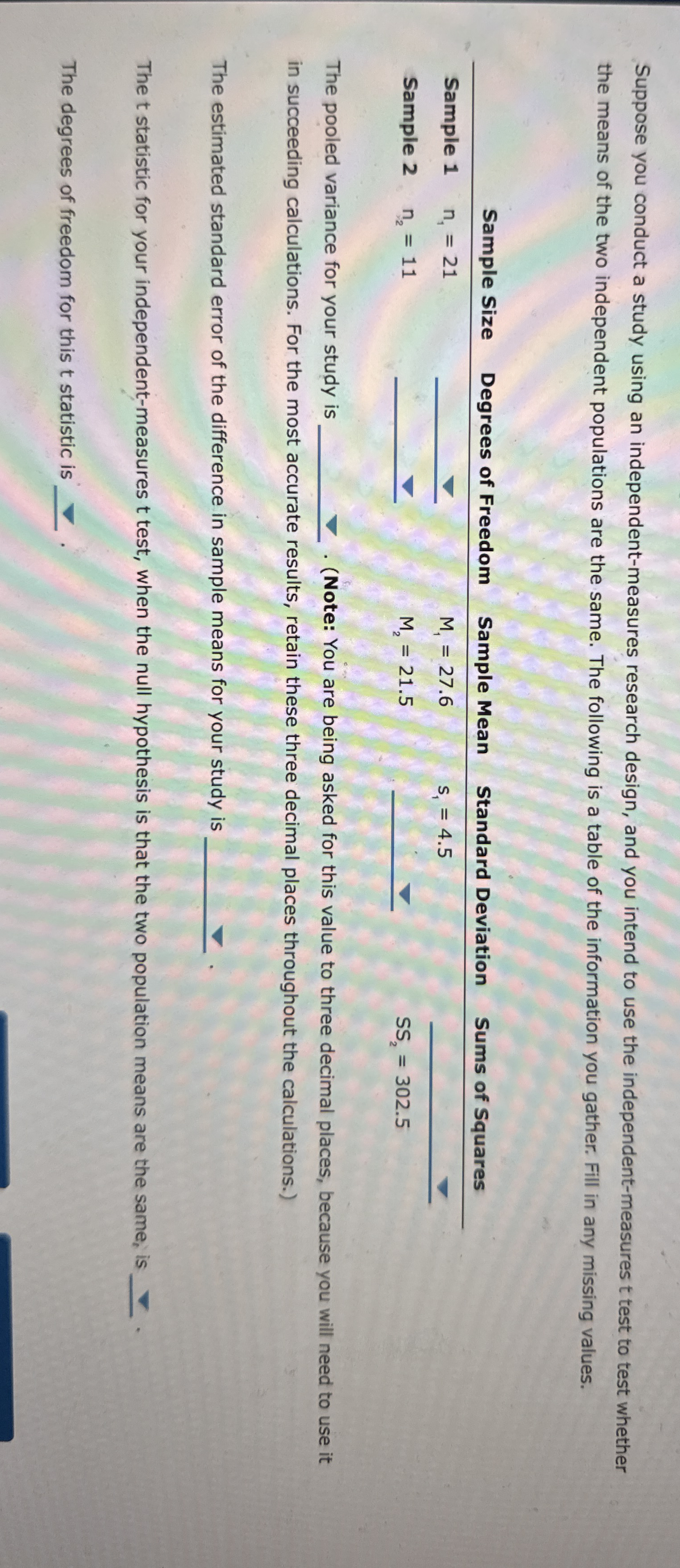 Solved Suppose you conduct a study using an | Chegg.com