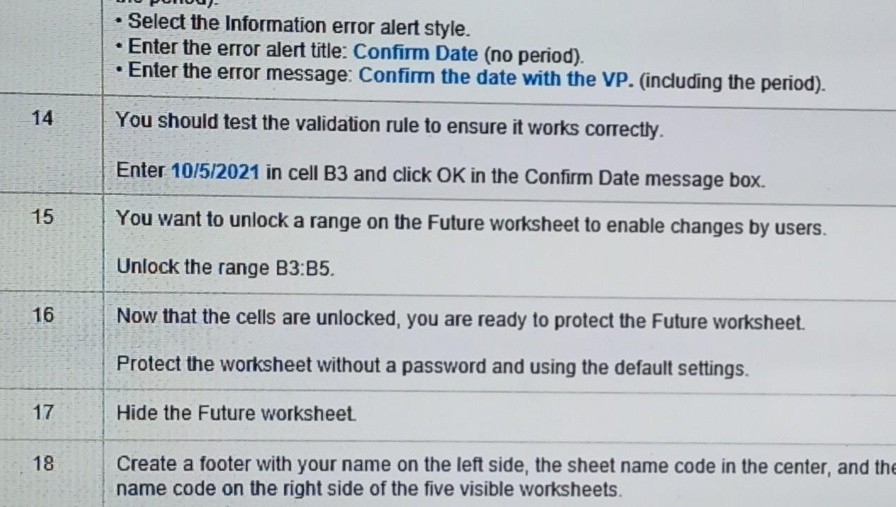 Step Instructions Possible 0 1 Start Excel. Download | Chegg.com