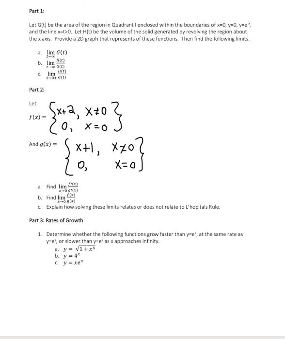 Solved Let Gſt Be The Area Of The Region In Quadrant I E Chegg Com