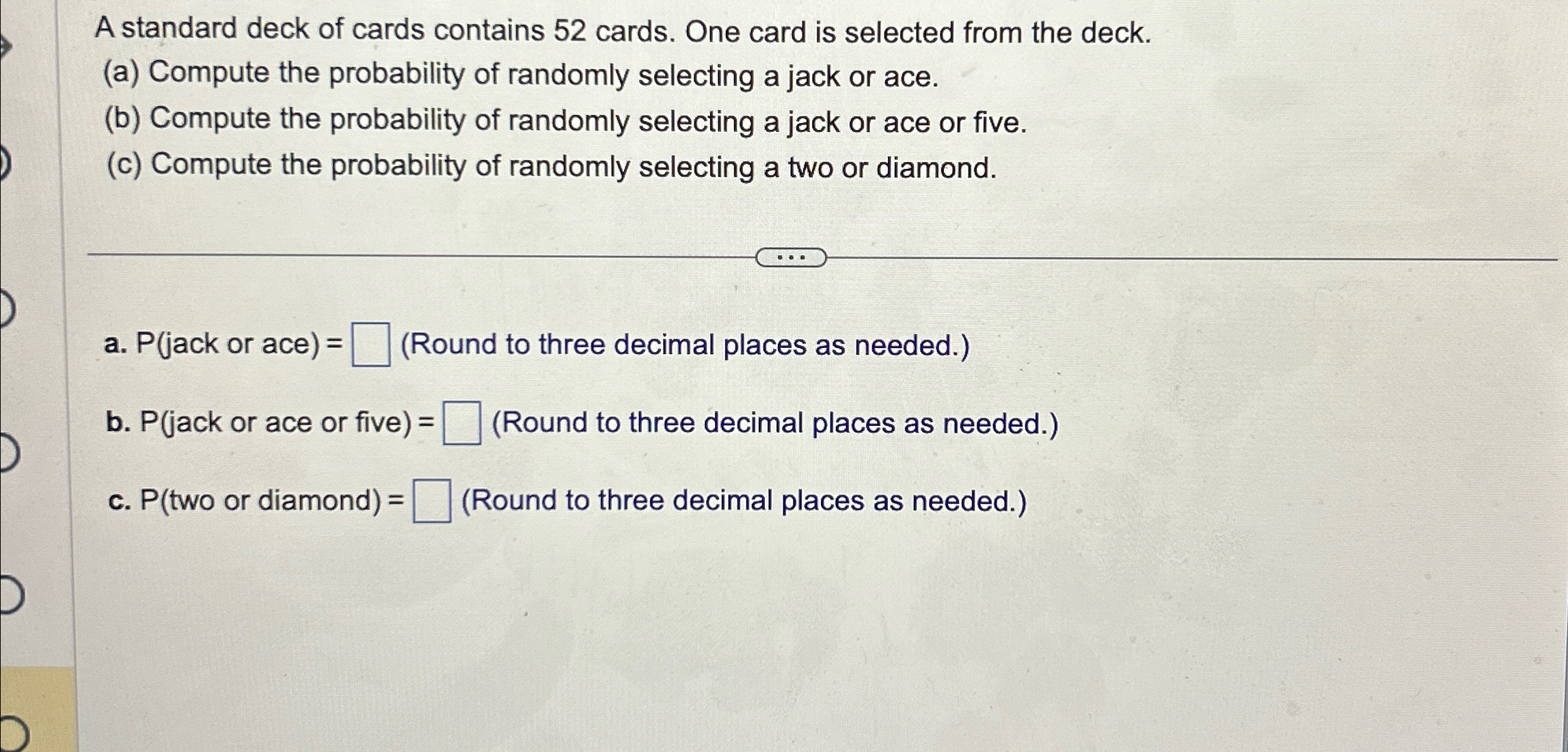 Solved A standard deck of cards contains 52 ﻿cards. One card | Chegg.com