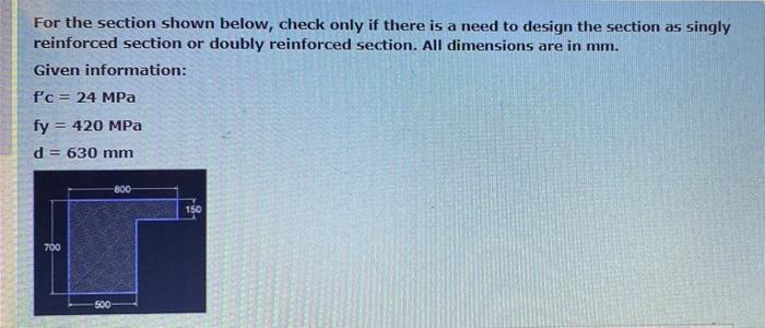 Solved For the section shown below, check only if there is a | Chegg.com