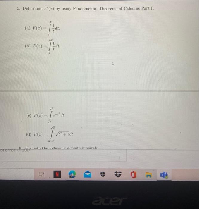 Solved 5 Determine F X By Using Fundamental Theorems O Chegg Com