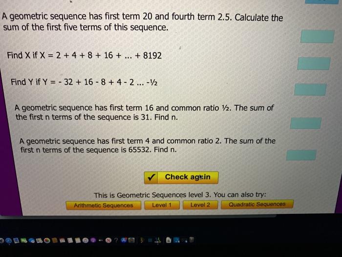 What is the common ratio of the sequence 16 8 4 2?