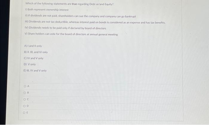 Solved Which of the following statements are true regarding | Chegg.com