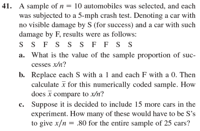 Solved A sample of n=10 ﻿automobiles was selected, and | Chegg.com
