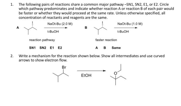 [Solved]: The following pairs of reactions share a common m