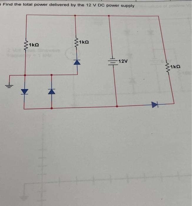 Solved Find The Total Power Delivered By The 12 V DC Power | Chegg.com