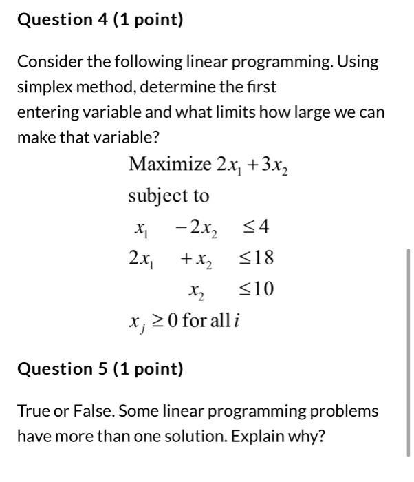 Solved Consider the following linear programming. Using | Chegg.com