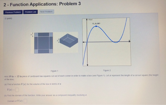 Solved 2 - Function Applications: Problem 1 Previous Problem | Chegg.com