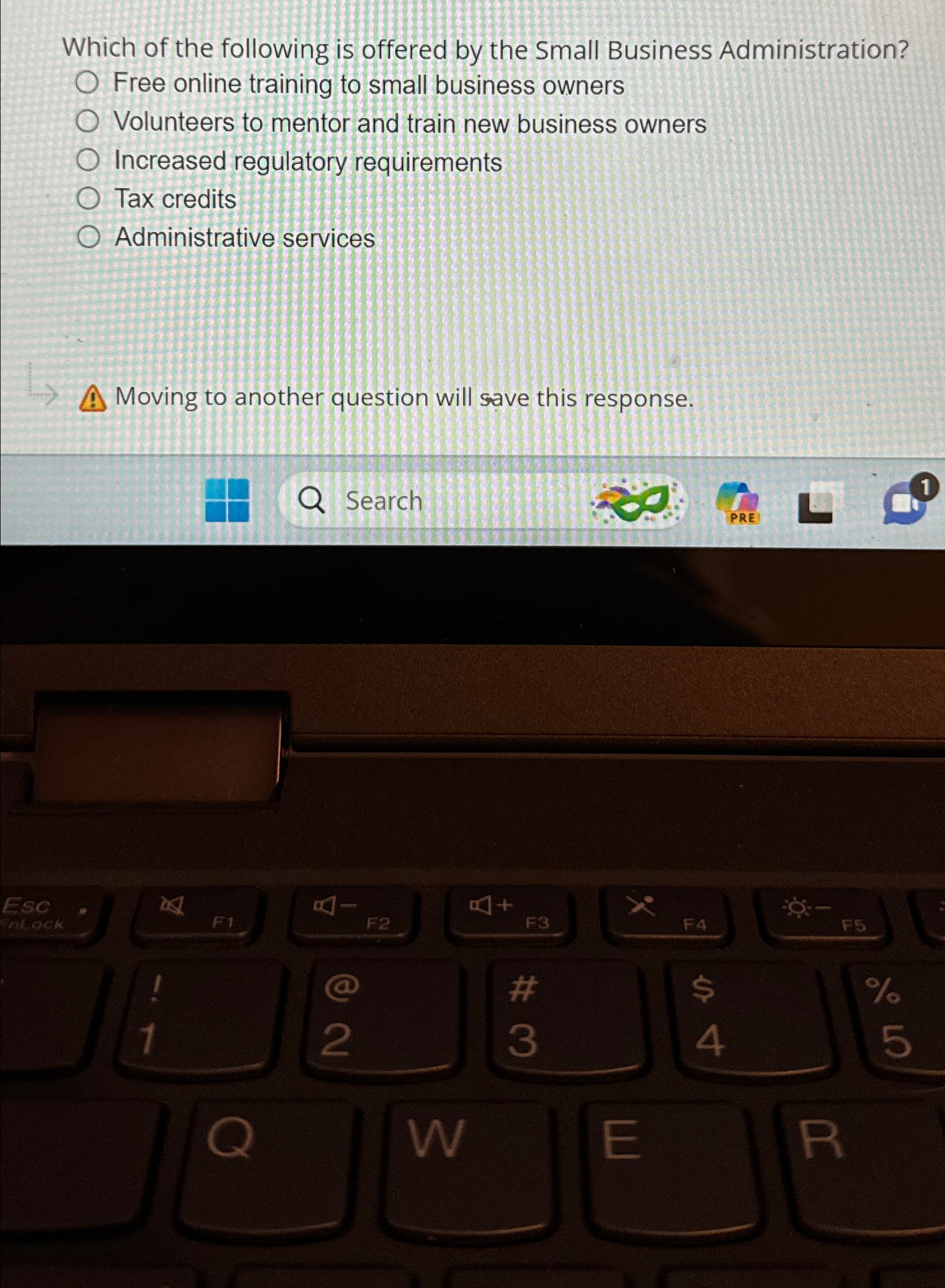 Solved Which of the following is offered by the Small | Chegg.com