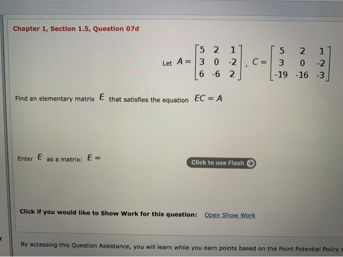 Solved Chapter 1, Section 1.5, Question 07d 5 2 1 Let A= 3 0 | Chegg.com
