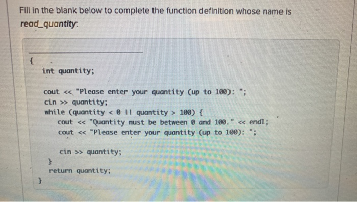 Solved What is the return data type of the following | Chegg.com