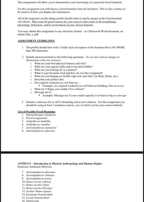 This assignment will allow you to demonstrate your | Chegg.com