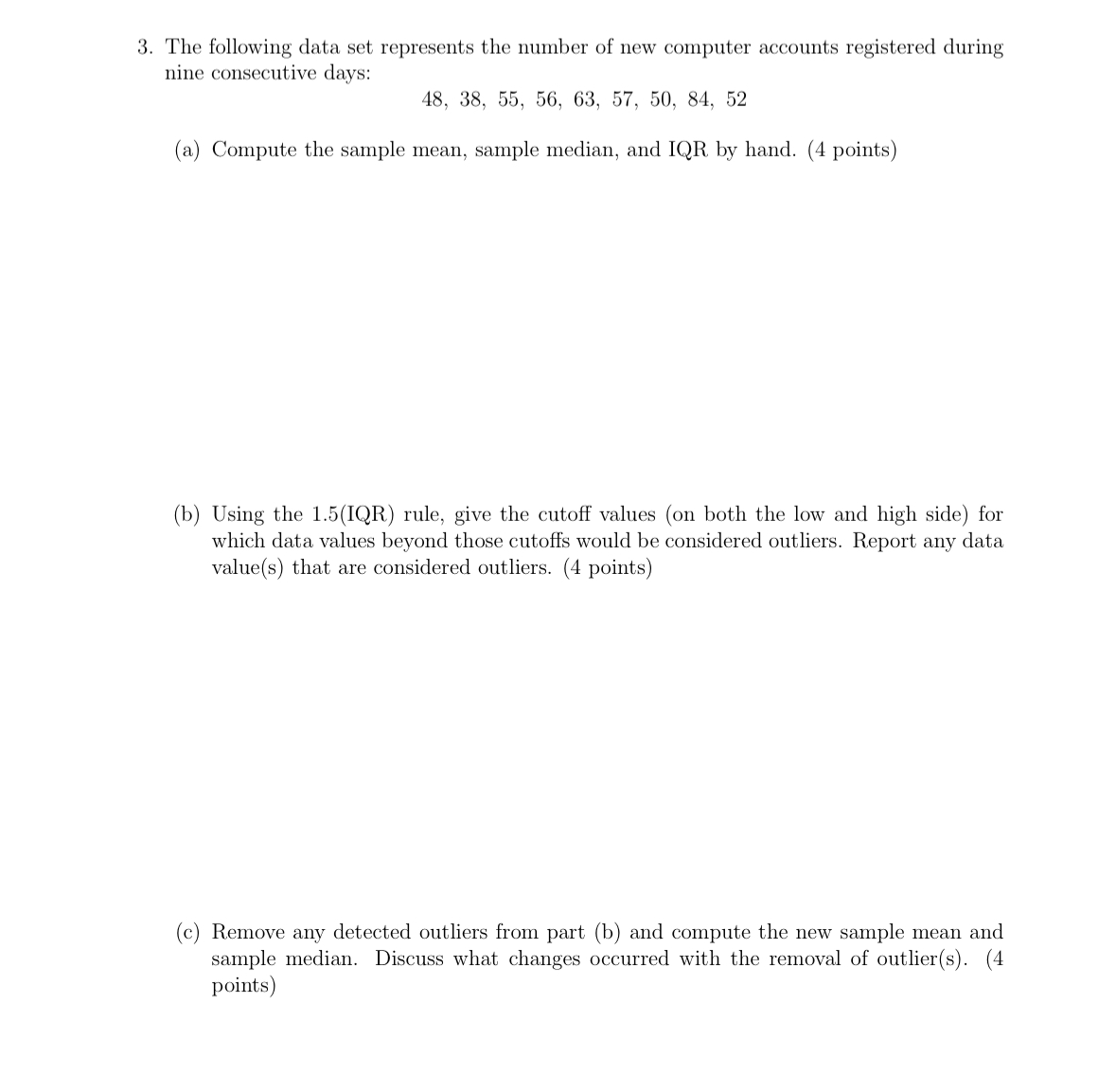 Solved The following data set represents the number of new | Chegg.com