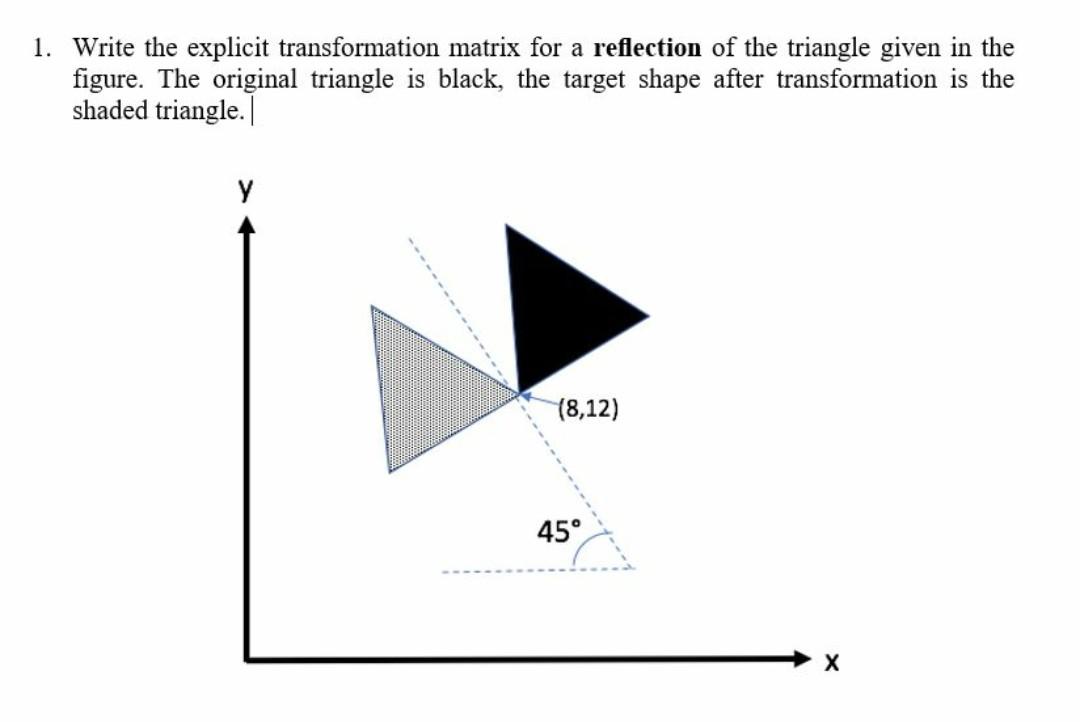 Solved Write the explicit transformation matrix for a | Chegg.com