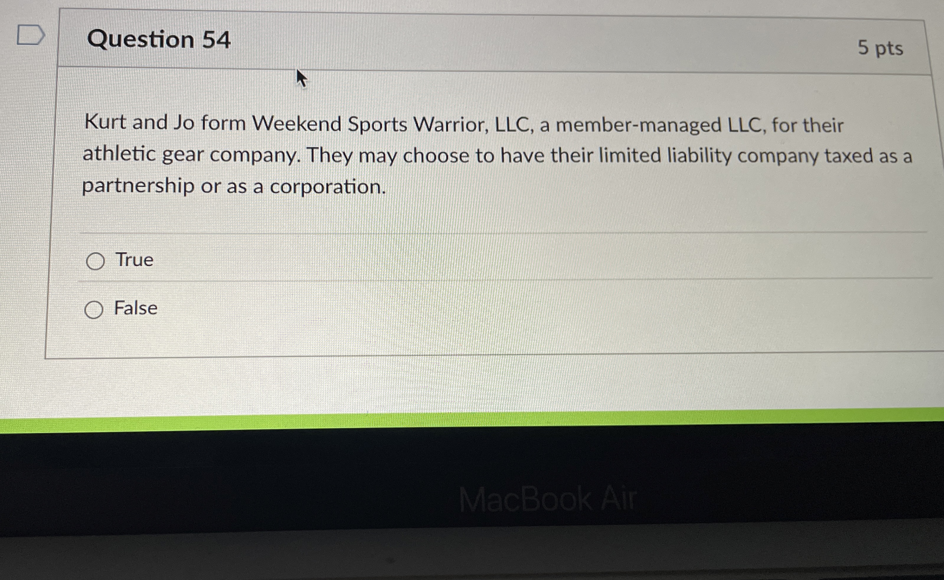 Solved Question 545 ﻿ptsKurt and Jo form Weekend Sports | Chegg.com