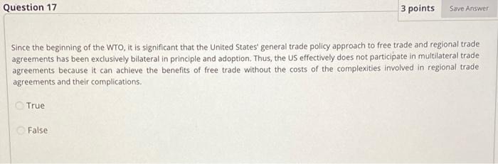 Solved Question 16 5 points Save Answer What is a | Chegg.com