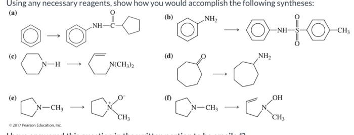 Solved Using Any Necessary Reagents, Show How You Would | Chegg.com