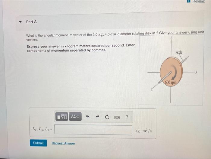 Solved Review Part A What is the angular momentum vector of | Chegg.com