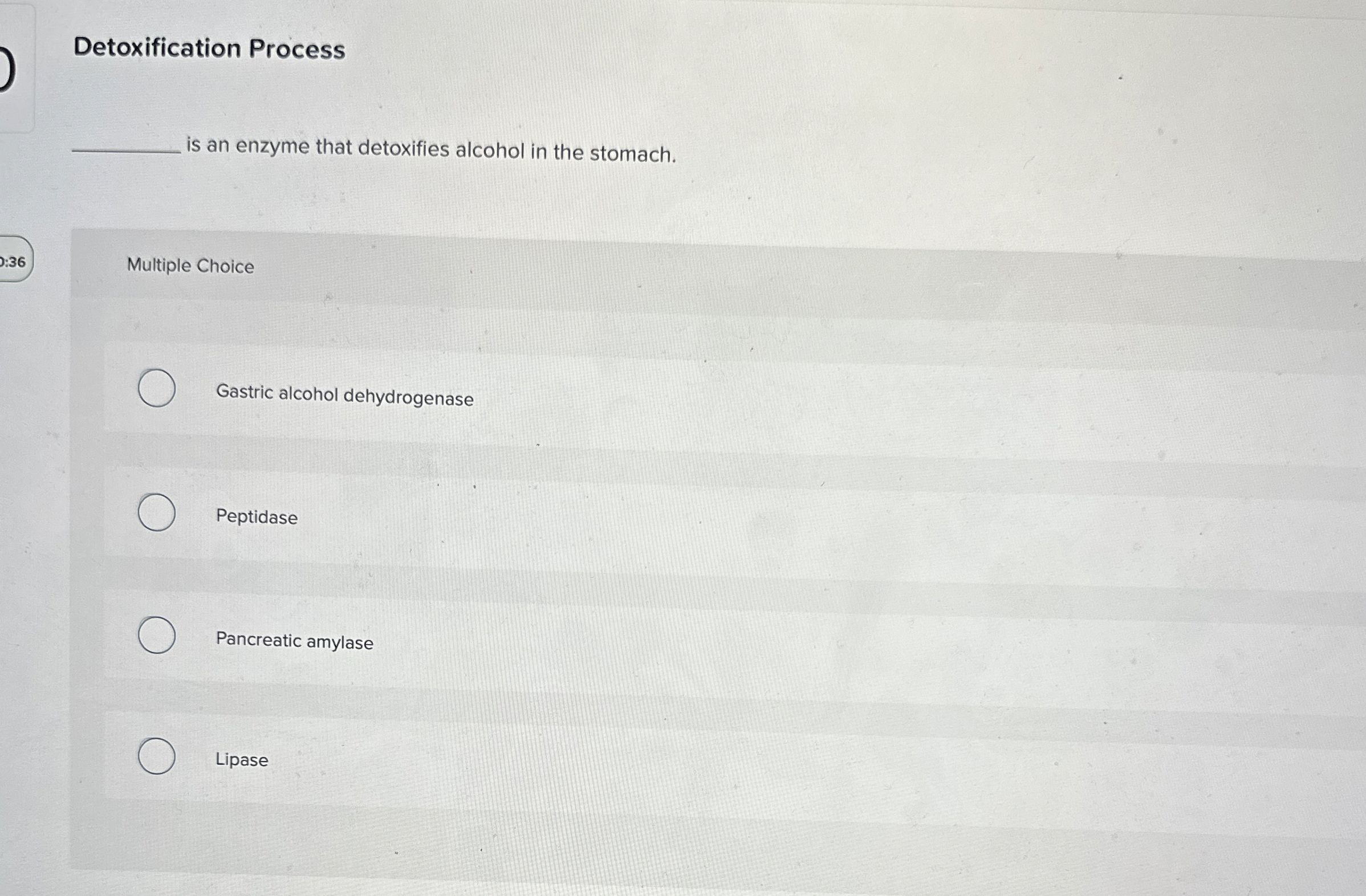 Solved Detoxification Processis an enzyme that detoxifies