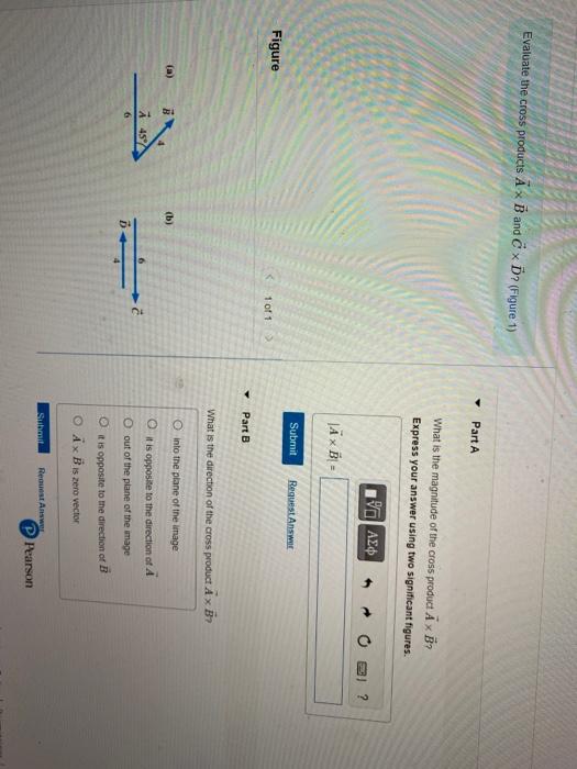Solved Evaluate the cross products A x B and C x D? (Figure | Chegg.com