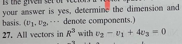 Solved Your Answer Is Yes, Determine The Dimension And | Chegg.com