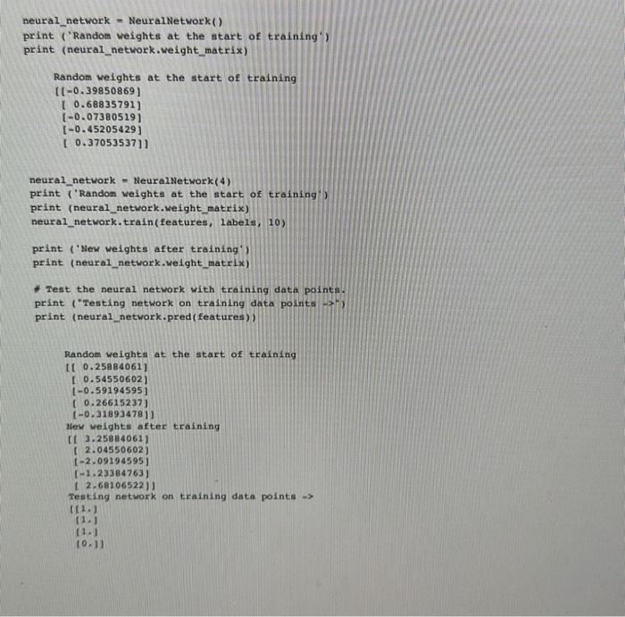 We developed a Python code to train a perceptron for | Chegg.com
